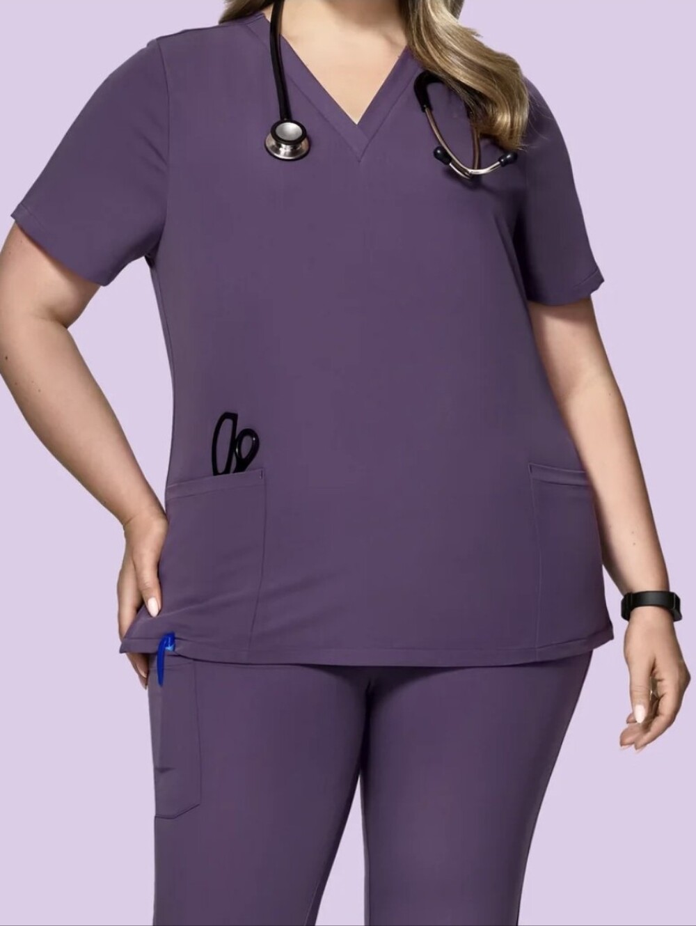 Mandala Purple Medical Scrub Jogger Set  Sz.XL